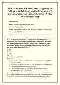 BSN HESI 366 &ndash; RN Exit Exam &vert; Nightingale College 2026 Edition &vert; Verified Questions & Answers&comma; Grade A &vert; Comprehensive NCLEX-RN Predictor Prep