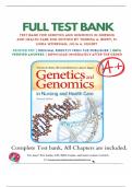 Test Bank For Genetics and Genomics in Nursing and Health Care 2nd Edition by Theresa A&period; Beery&semi; M&period; Linda Workman&semi; Julia A&period; Eggert 9780803660830 Chapter 1-20 Complete Guide&period;