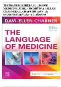 Test Bank - Medical Terminology Online for The Language of Medicine&comma; 13th Edition &lpar; Davi-Ellen Chabner-2024&rpar; All Chapters&vert;&vert; Newest Edition
