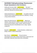 NUR2063 Pathophysiology Rasmussen Exam Questions And Answers 