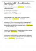 Rasmussen MDC 1 Exam 2 Questions And Answers 