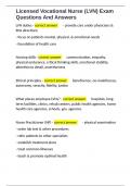 Licensed Vocational Nurse &lpar;LVN&rpar; Exam Questions And Answers 