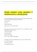 Dental assistant exam questions &plus; detailed answers &ndash; already passed 