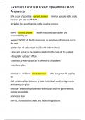Exam &num;1 LVN 101 Exam Questions And Answers 
