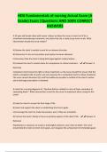 HESI Fundamentals of nursing Actual Exam &lpar;A Grade&rpar; Exam &vert;Questions AND 100&percnt; CORRECT ANSWERS