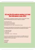 ATI real life RN medical surgical 4&period;0 Total Hip Arthroplasty exam 2024