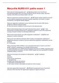 Maryville NURS 611 patho exam 1 Questions and Answers Fully Solved 100&percnt;