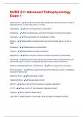 NURS 611 Advanced Pathophysiology Exam 1 Questions and Answers Fully Solved 100&percnt;