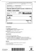 2024 Pearson Edexcel Level 1&sol;Level 2 GCSE Biology PAPER 2 &lpar;1BI0&sol;2H&rpar; QUESTION PAPER