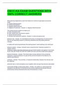 CBCC-KA EXAM QUESTIONS WITH 100&percnt; CORRECT ANSWERS 