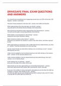 DRIVESAFE FINAL EXAM QUESTIONS AND ANSWERS