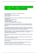CBCC-KA TEST QUESTIONS WITH 100&percnt; CORRECT ANSWERS 