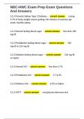 NBC-HWC Exam Prep Exam Questions And Answers 