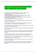 CBCC-KA EXAM QUESTIONS WITH 100&percnt; VERIFIED SOLUTIONS 