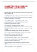 DRIVESAFE DIAGNOSTIC EXAM QUESTIONS AND ANSWERS