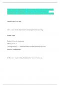 TEST BANK ABNORMAL PSYCHOLOGY, 6TH CANADIAN  EDITION BY GORDON L. FLETT | ALL CHAPTERS |  COMPLETE QUESTION WITH DETAILED SOLUTION | 2024