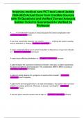 fresenius medical care PCT test Latest Update 2024-2025 Actual Exam from Credible Sources with 70 Questions and Verified Correct Answers Golden Ticket to Guaranteed A&plus; Verified by Professor