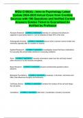 WGU C180&lpar;A&rpar; - Intro to Psychology Latest Update 2024-2025 Actual Exam from Credible Sources with 100 Questions and Verified Correct Answers Golden Ticket to Guaranteed A&plus; Verified by Professor