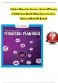 Solution Manual for Personal Financial Planning 15th Edition by Randy Billingsley&comma; Lawrence J&period; Gitman &vert; Complete Verified Chapter's &vert;