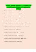 National Pesticide Applicator Certification core manual study notes&sol; questions & Complete Solutions