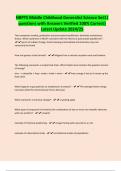 NBPTS Middle Childhood Generalist Science Set1&vert; questions with Answers Verified 100&percnt; Correct&vert; Latest Update 2024&sol;25