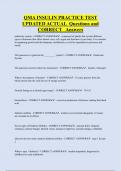 QMA INSULIN PRACTICE TEST UPDATED ACTUAL Questions and  CORRECT Answers