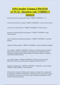 Qma Insulin Bundled Exam Questions and CORRECT Answers