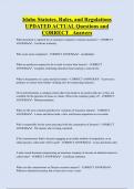 Idaho Statutes&comma; Rules&comma; and Regulations  UPDATED ACTUAL Questions and  CORRECT Answers