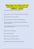 Idaho Property & Casualty Exam Prep UPDATED ACTUAL Questions and  CORRECT Answers