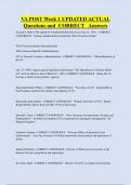VA POST Week 1 UPDATED ACTUAL  Questions and CORRECT Answers