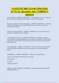 VA PESTICIDE EXAM UPDATED  ACTUAL Questions and CORRECT  Answers