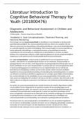 Samenvatting -   Introduction to Cognitive Behavioral Therapy  &lpar;201800476&rpar;
