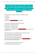 CSN AC 110 Esco Exam Practice Latest Update 2024-2025 Actual Exam from Credible Sources with 100 Questions and Verified Correct Answers Golden Ticket to Guaranteed A&plus; Verified by Professor