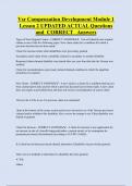 VSR Bundled Exam Questions and CORRECT Answers