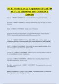 NCTJ Media Law & Regulation UPDATED  ACTUAL Questions and CORRECT  Answers