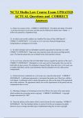 NCTJ Media Law Course Exam UPDATED  ACTUAL Questions and CORRECT  Answers