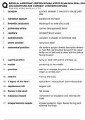 MEDICAL ASSISTANT CERTIFICATION LATEST EXAM 2024 REAL EXAM  200 QUESTIONS AND CORRECT ANSWERS&vert;AGRADE