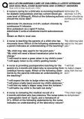 N212 ATI RN NURSING CARE OF CHILDREN &lpar;2 LATEST VERSIONS  2024-2025&rpar; REAL EXAM QUESTIONS AND CORRECT ANSWERS