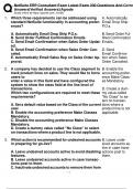 NetSuite ERP Consultant Exam Latest Exam 200 Questions And Correct  Answers&lpar;Verified Answers&rpar;&vert;Agrade