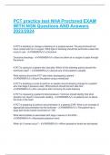 PCT practice test NHA Proctored EXAM WITH NGN Questions AND Answers 2023&sol;2024 A PCT is assisting to change a dressing on a surgical wound&period; The wound should not have contact with air or oxygen&period; What type of dressing should the technician expect the nurse t