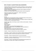 BIO 2 EXAM 2 QUESTIONS AND ANSWERS