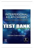 TEST BANK For Interpersonal Relationships Professional Communication Skills for Nurses 9th Edition by Elizabeth Arnold&comma; Kathleen Boggs with complete solutions&period;