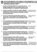 VATI PN FUNDAMENTALS 2020 FORM A& B &sol;PN FUNDAMENTALS VATI  2020 EXAM FORM A&B EACH FORM WITH 70 QUESTIONS AND CORRECT  ANSWERSA&vert;ALREADY GRADED