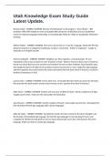 Utah Knowledge Exam Study Guide Latest Update&period;