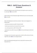 RMLO - SAFE Exam Questions &  Answers 