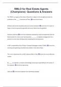 RMLO for Real Estate Agents  &lpar;Champions&rpar;- Questions & Answers 