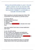 TEXAS WASTEWATER CLASS C EXAM 2025 LATEST ACTUAL EXAM AND PRACTICE EXAM QUESTIONS AND DETAILED CORRECT ANSWERS&vert; A&plus; GRADE STUDYGUIDE