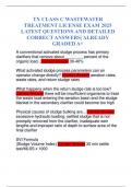 TX CLASS C WASTEWATER TREATMENT LICENSE EXAM 2025 LATEST QUESTIONS AND DETAILED CORRECT ANSWERS&vert; ALREADY GRADED A&plus;