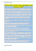 Florida 240 License Exam Questions and Answers 2025