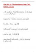 CRT TMC RRT Exam Questions With 100&percnt; Correct Answers